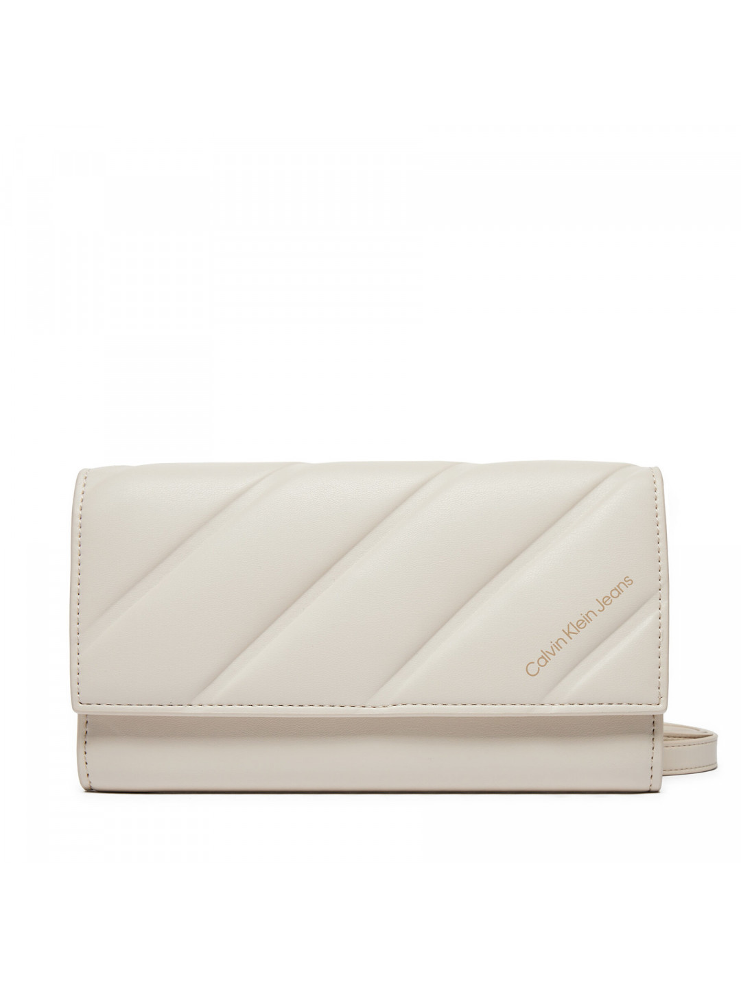 Kabelka Calvin Klein Jeans Quil Ted Longfold K60K612257 Bílá